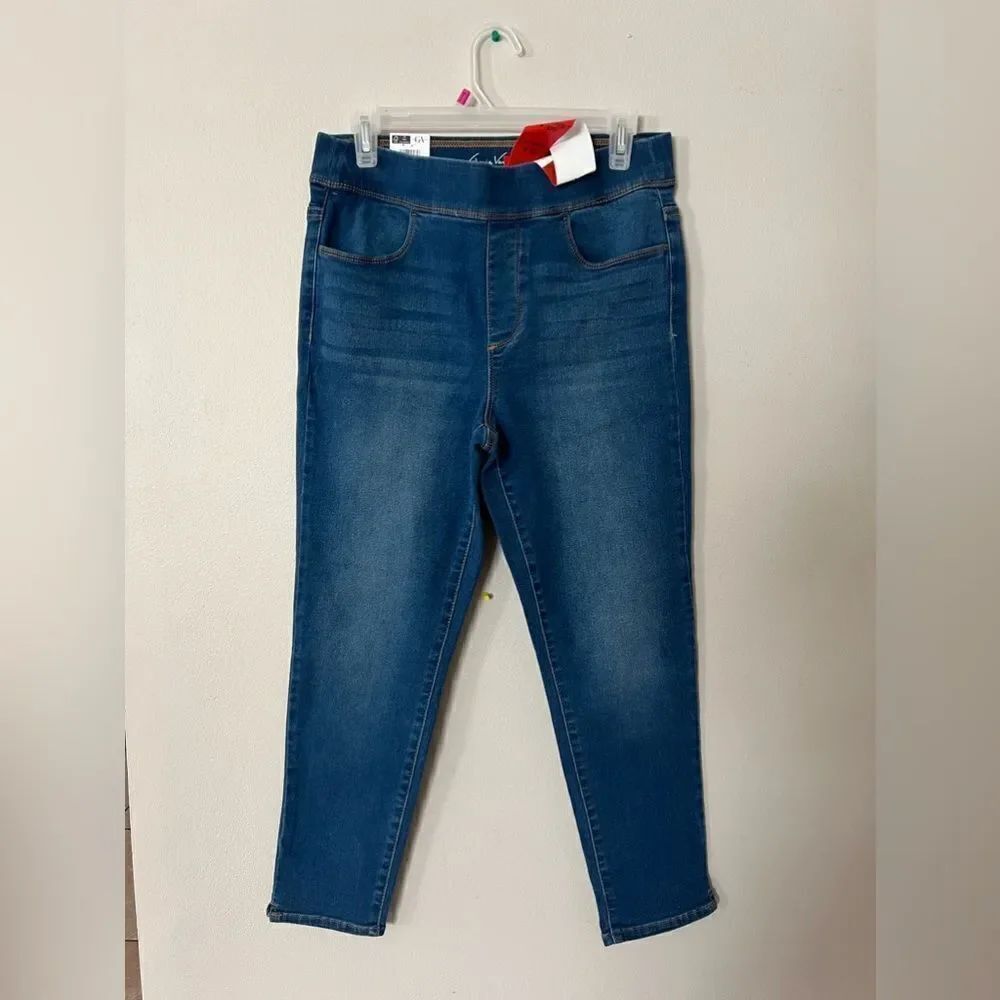 GLORIA VANDERBILT WOMEN’S MID-RISE PULL-ON PANTS CROP LENGTH SIZE: 8